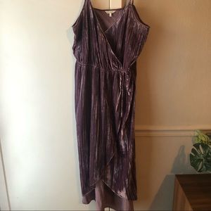 Lucky Brand lavender wrap high low dress.